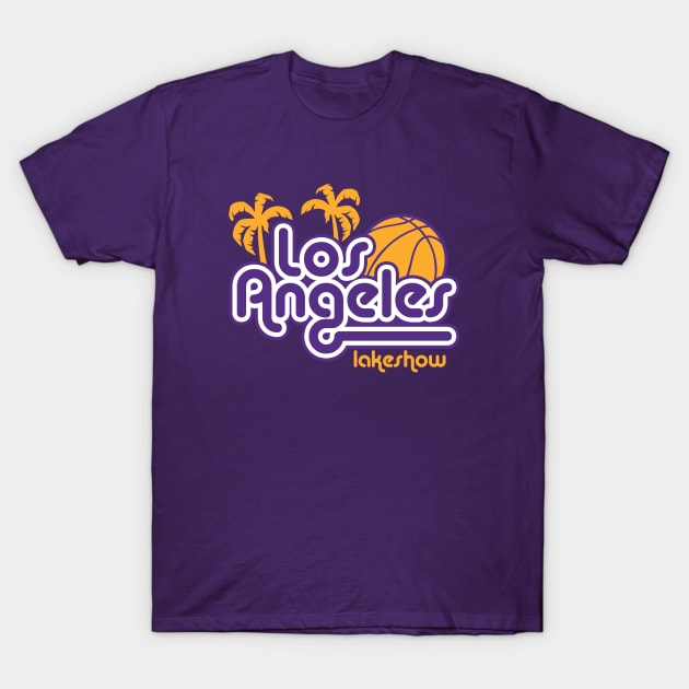 Los Angeles Lakeshow - Purple T-Shirt by KFig21